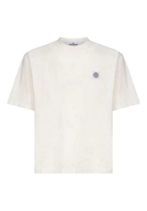 t-shirt combed organic cotton jersey uomo avorio STONE ISLAND | K2S15 2100025 S0115V0093